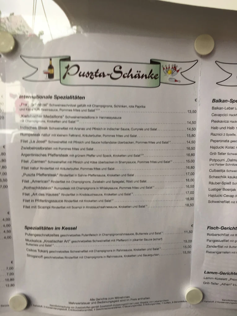 Puszta Schänke - Gelsenkirchen menu 2